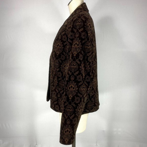 Willi Smith Brown Corduroy Two-Button Blazer Sz 14 - Picture 3 of 11